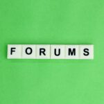 letters of the alphabet with the word forums.